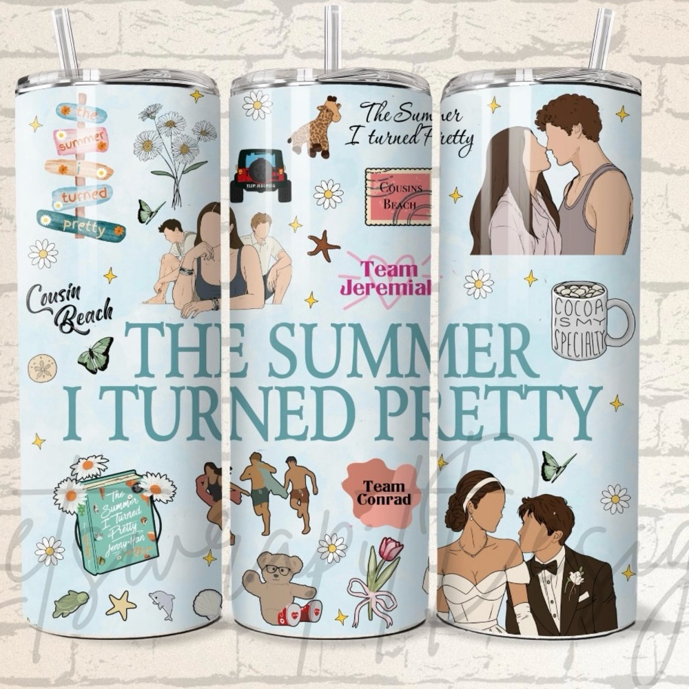 20oz Skinny Stainless Steel Tumbler - The Summer I Turned Pretty - TSITP